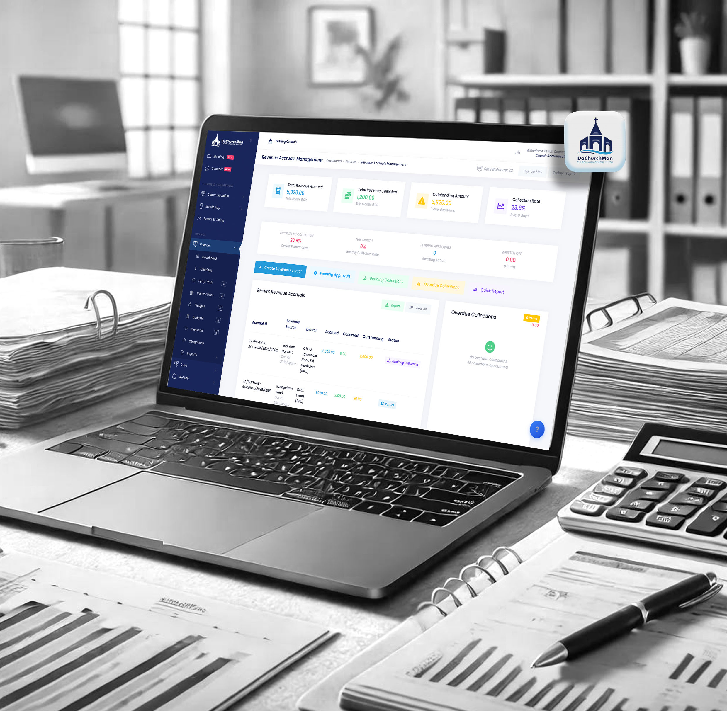 DaChurchMan Financial Dashboard