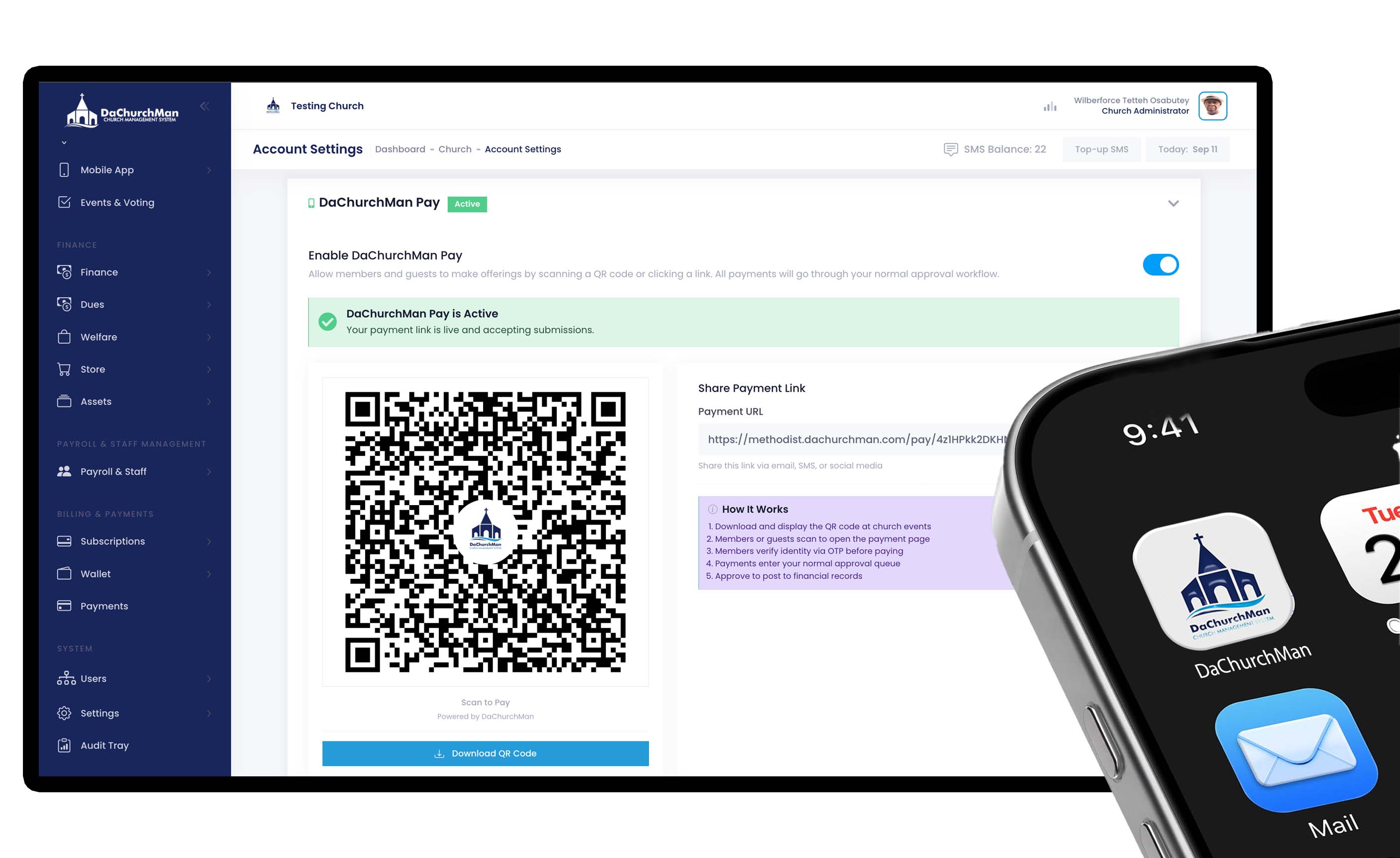 DaChurchMan Pay Payment Portal